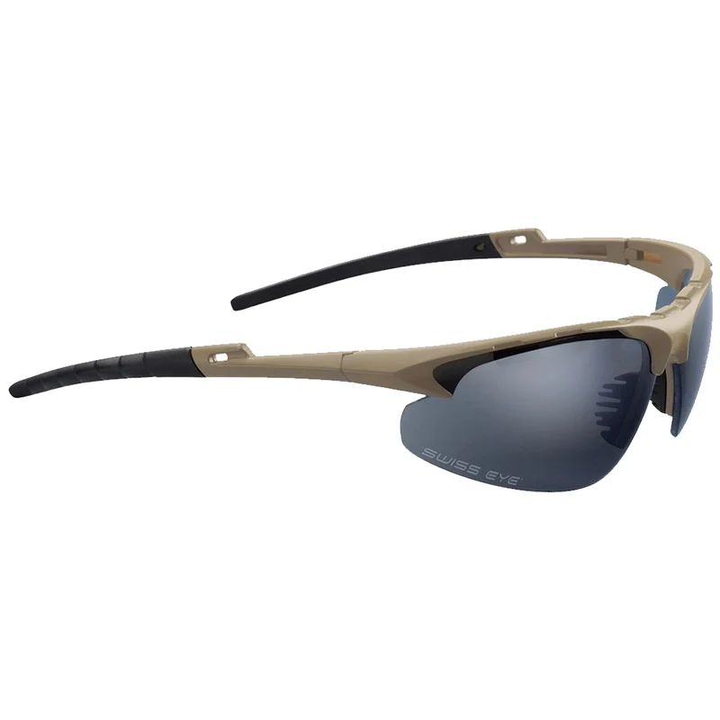 Swiss Eye Apache Tactical Glasses Brown Frame - Smoke + Orange + Clear