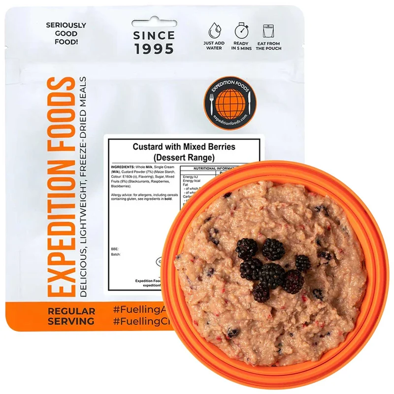 Expedition Foods Freeze-Dried Meal Custard with Mixed Berries 450kcal