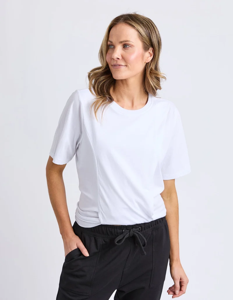 collins Tuck top white