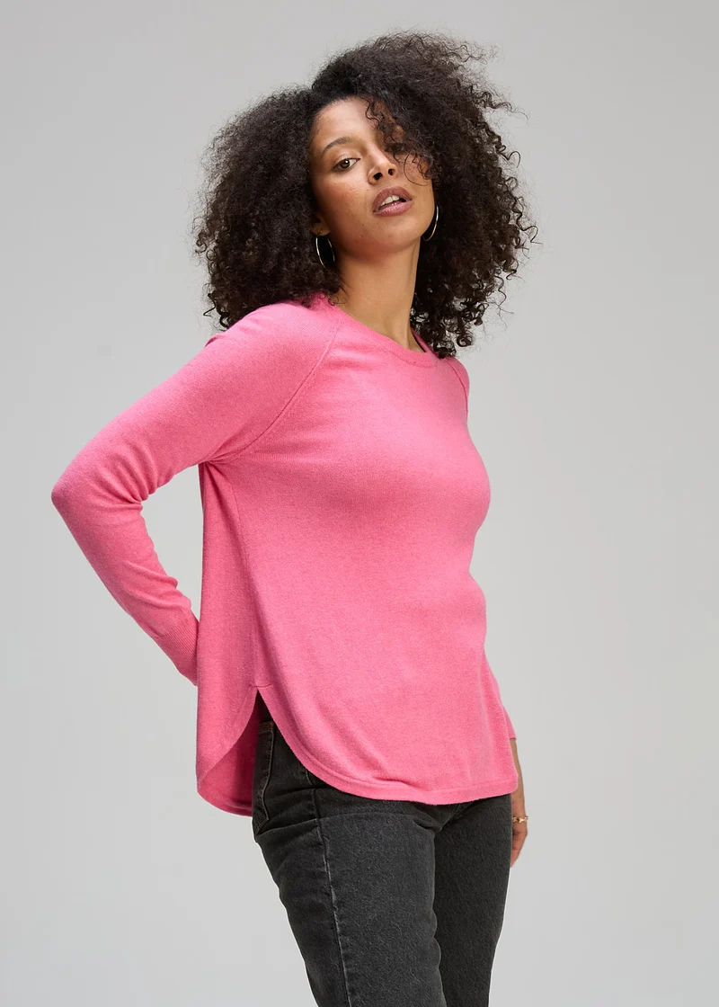 Rounded bottom essential jersey rhubarb