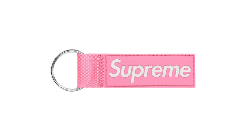 Supreme Webbing Keychain Pink