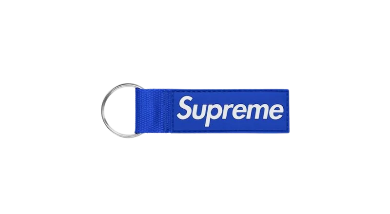 Supreme Webbing Keychain Blue