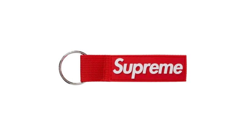 Supreme Webbing Keychain Red