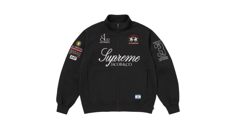 Supreme La Martina Zip Up Sweatshirt Black
