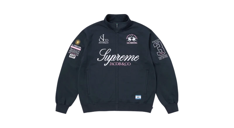 Supreme La Martina Zip Up Sweatshirt Navy