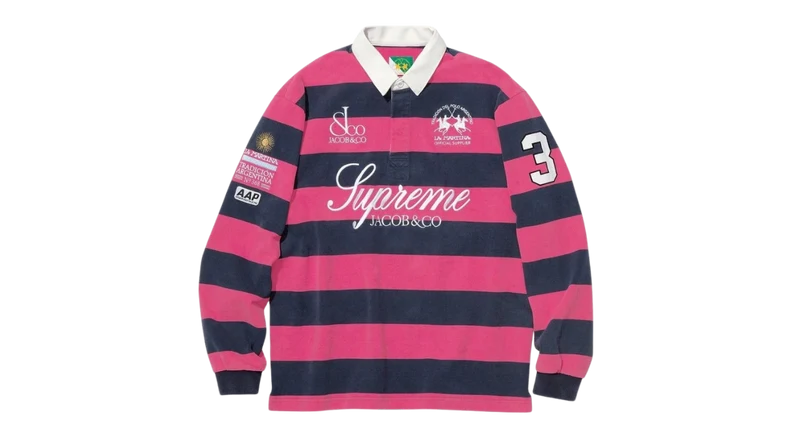 Supreme La Martina Rugby Pink Blue
