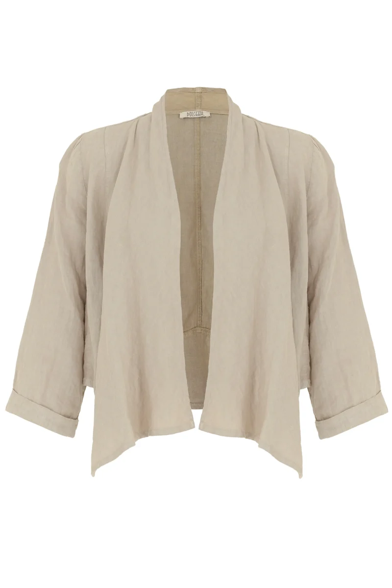 Dolcezza Crop Linen Jacket - Available in 2 Colours