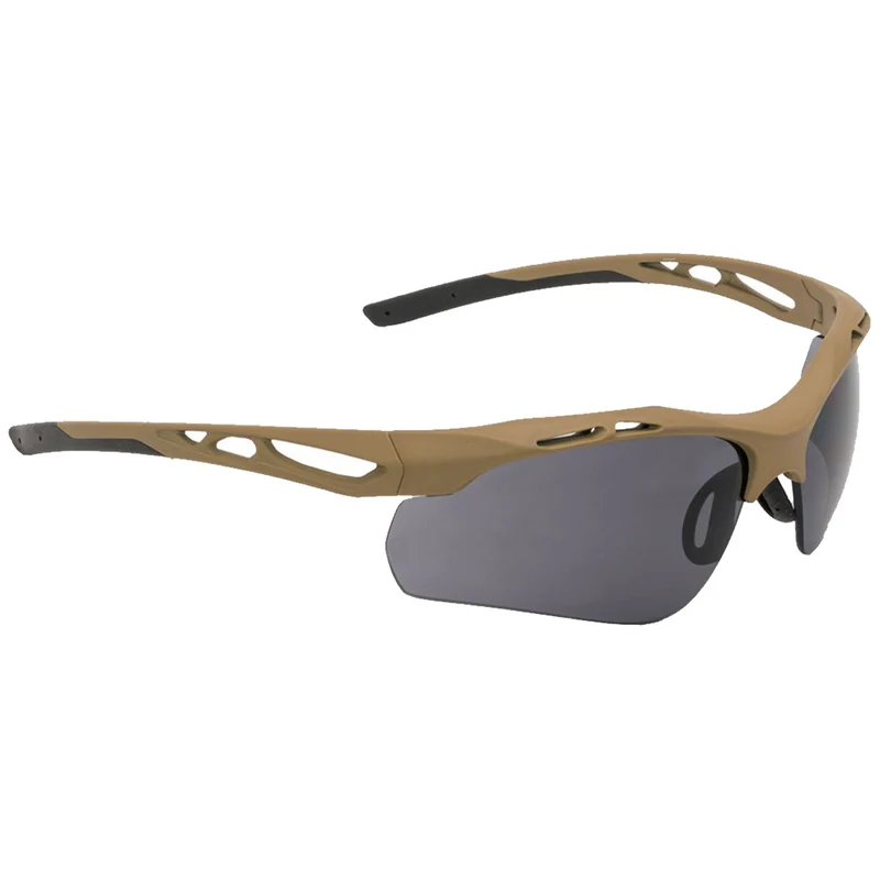 Swiss Eye Attac Tactical Glasses Brown Frame - Smoke + Orange + Clear