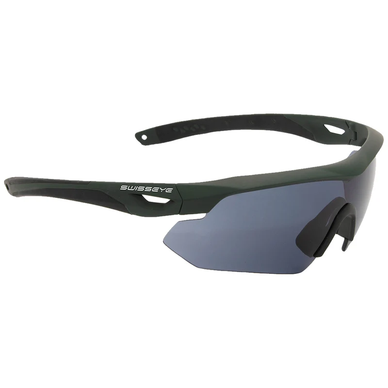 Swiss Eye Nighthawk Tactical Glasses Green Frame - Smoke + Orange + Clear