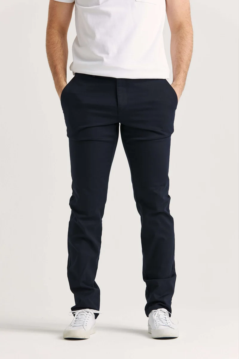 Marinblå Bomull-Tencel™ Chinos