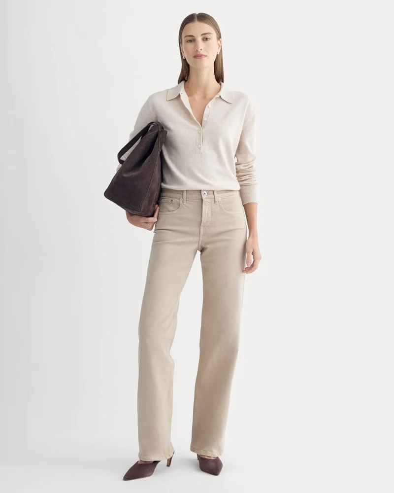 The Column Jean | Garment-Dyed Tan | 33" Inseam