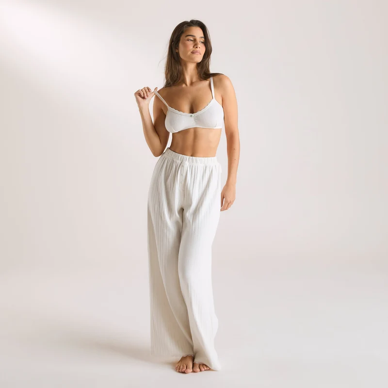Pointelle Bralette - Krämfärgad