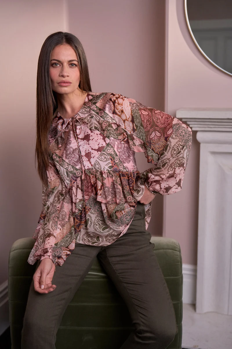 Byzantium blouse blush multi