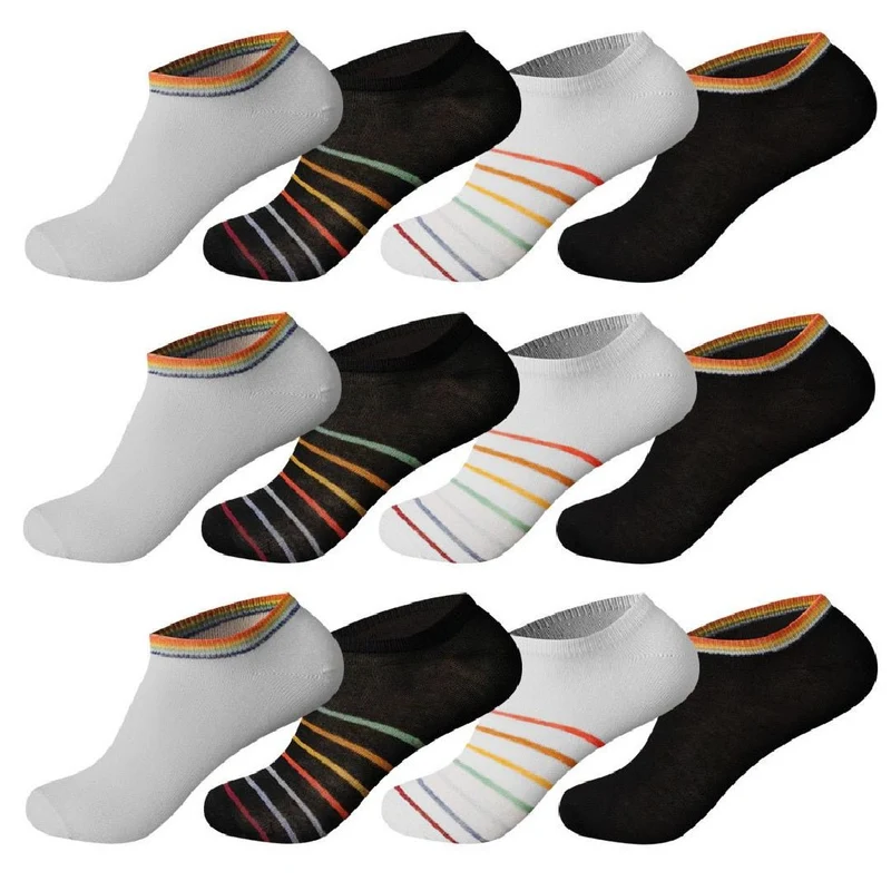 12-pack Tunna Ankelstrumpor Dam – Billiga Sneakersstrumpor