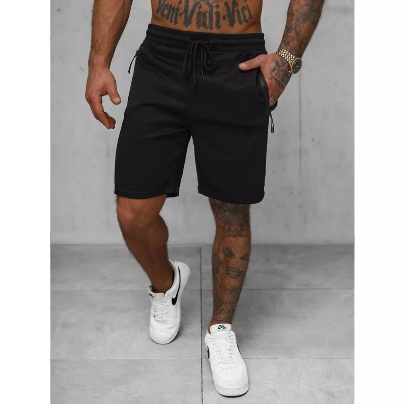 Herrshorts med Dragkedjefickor – Bekväma Sweatshorts i Flera Färger