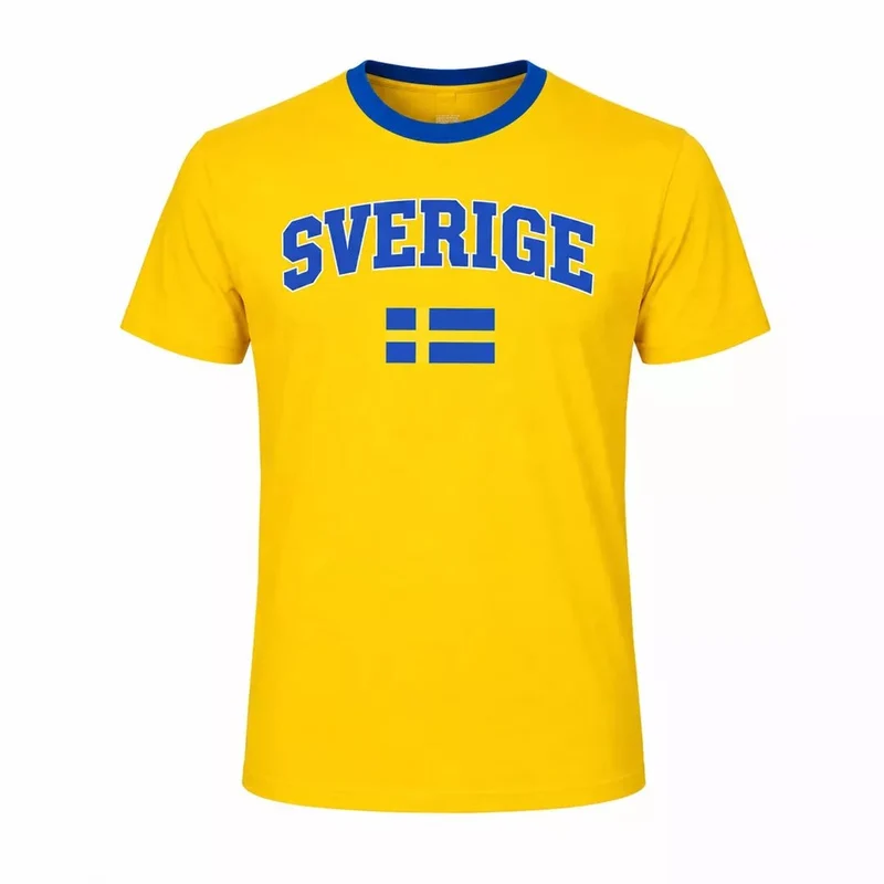 Sverige T-shirt – Gul & Blå Supportertröja inför Fotbolls VM