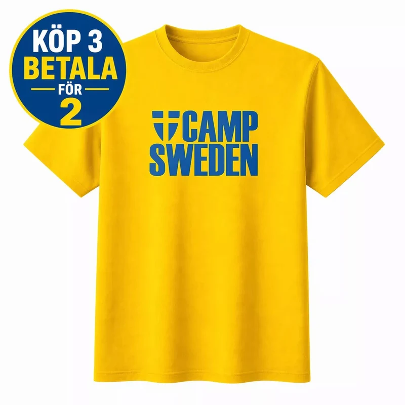 Camp Sweden T-shirt – Gul