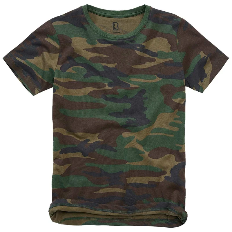 Brandit Kids Cotton T-Shirt Woodland Camo