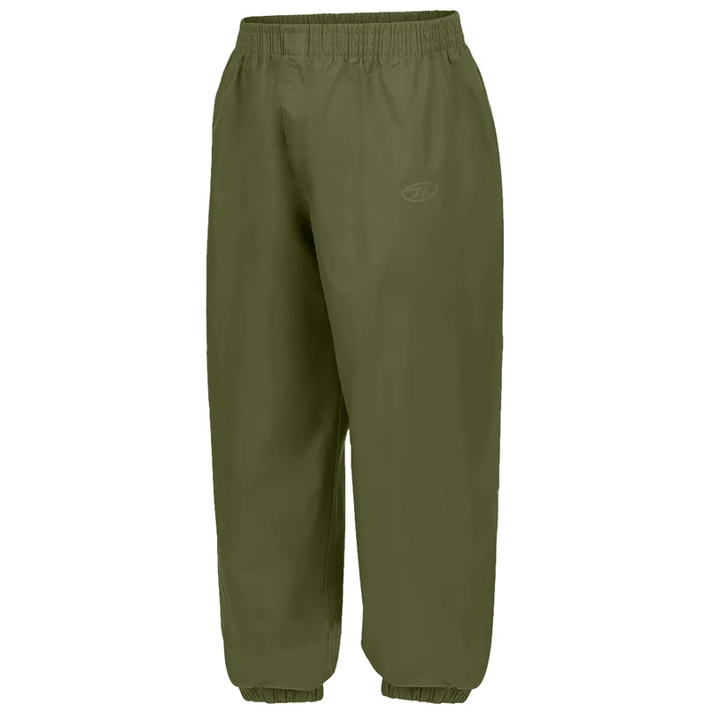 Highlander Kids Stormguard Waterproof Trousers Olive Green