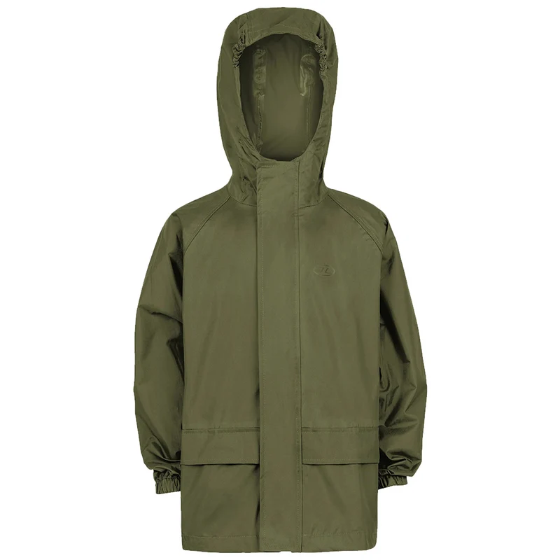 Highlander Kids Waterproof Stormguard Jacket Olive Green