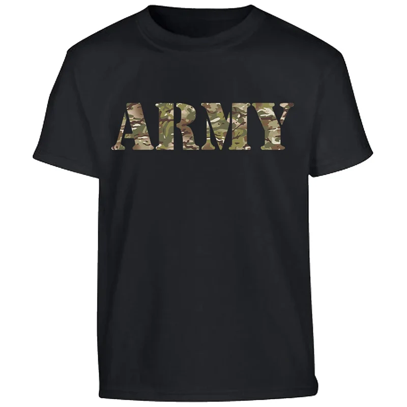 Kombat Kids BTP ARMY Printed T-Shirt Black