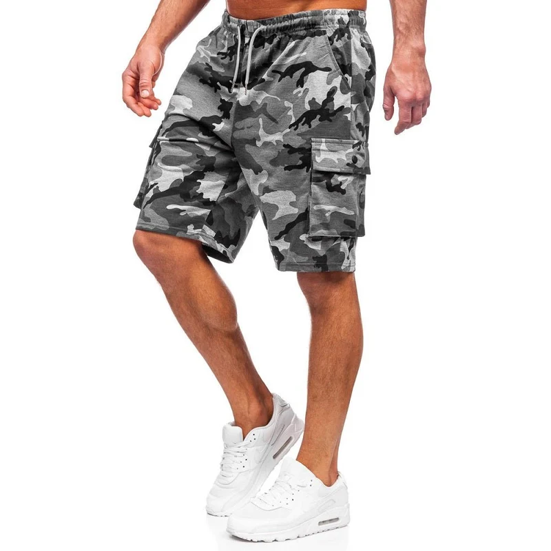 Camouflage shorts med cargofickor - Utförsäljning