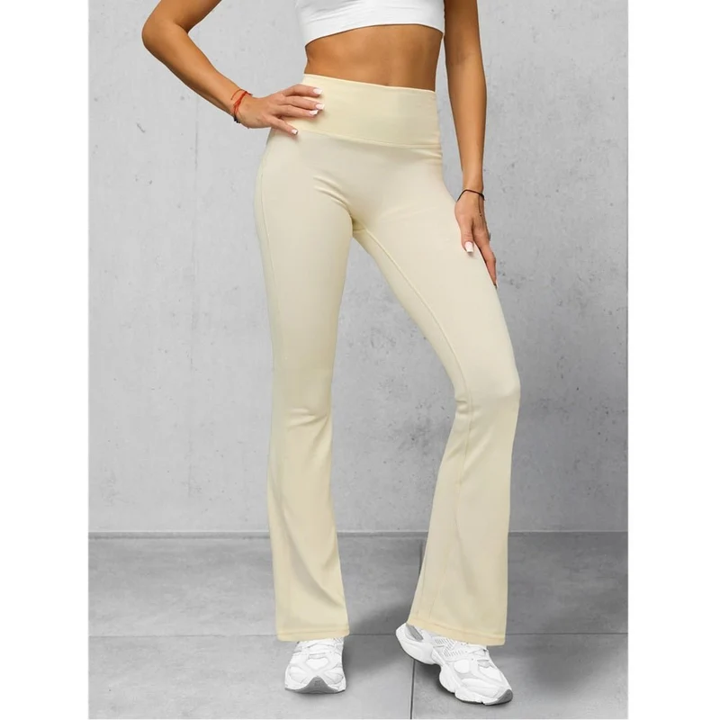 Leggings med Bootcut - Damleggings Beige - Utförsäljning