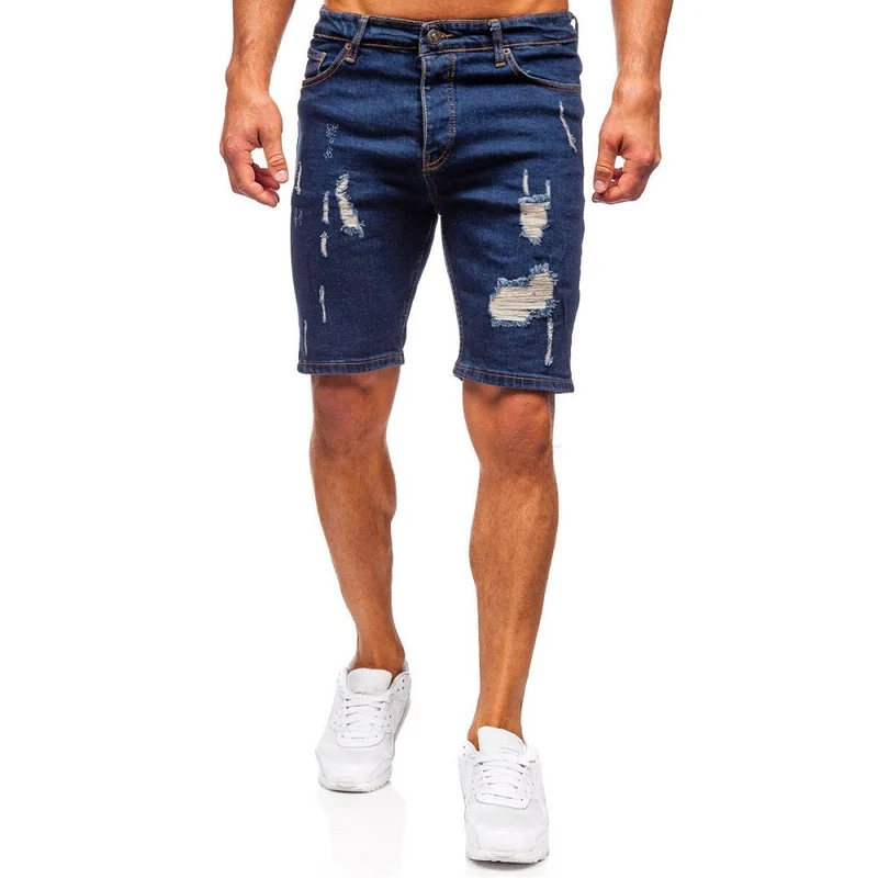 Härligt Mörkblåa Jeansshorts - Trendsliten - Utförsäljning