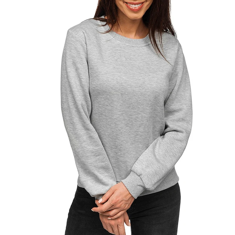Dam Sweatshirt Ljusgrå Damtröja - utförsäljning