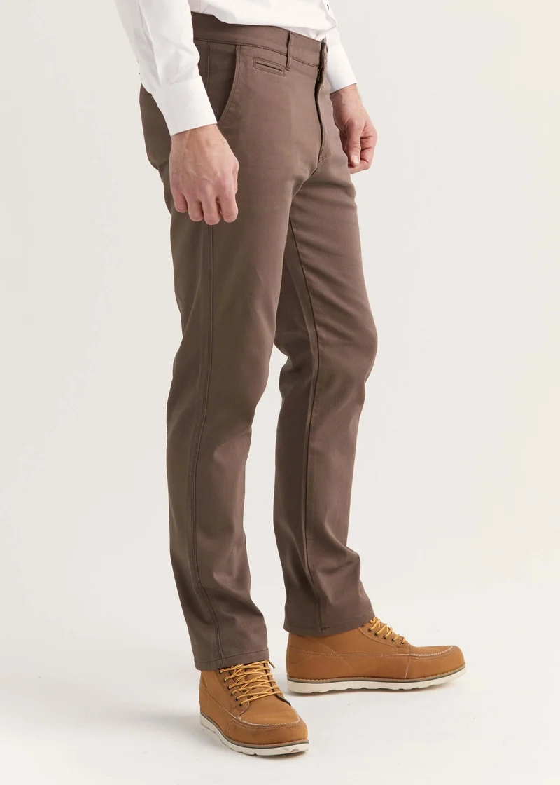Chinos med stretch brun