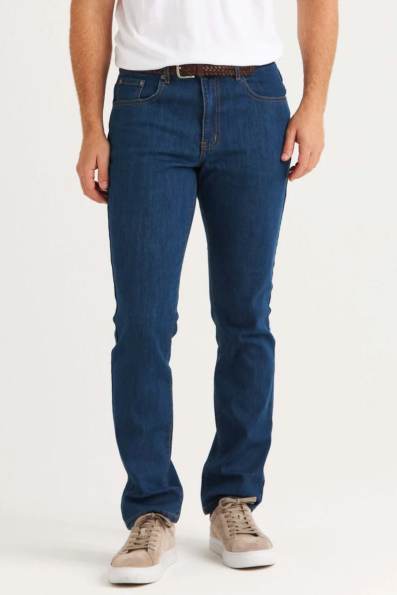 4500 Jeans Stretch Mellanblå