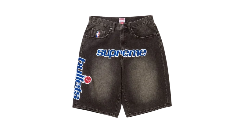 Supreme x Mitchell & Ness Washington Bullets Baggy Denim Short
