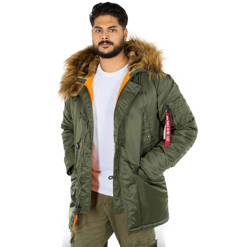 Alpha Industries N3B Slim Fit Parka VF 59 Dark Green