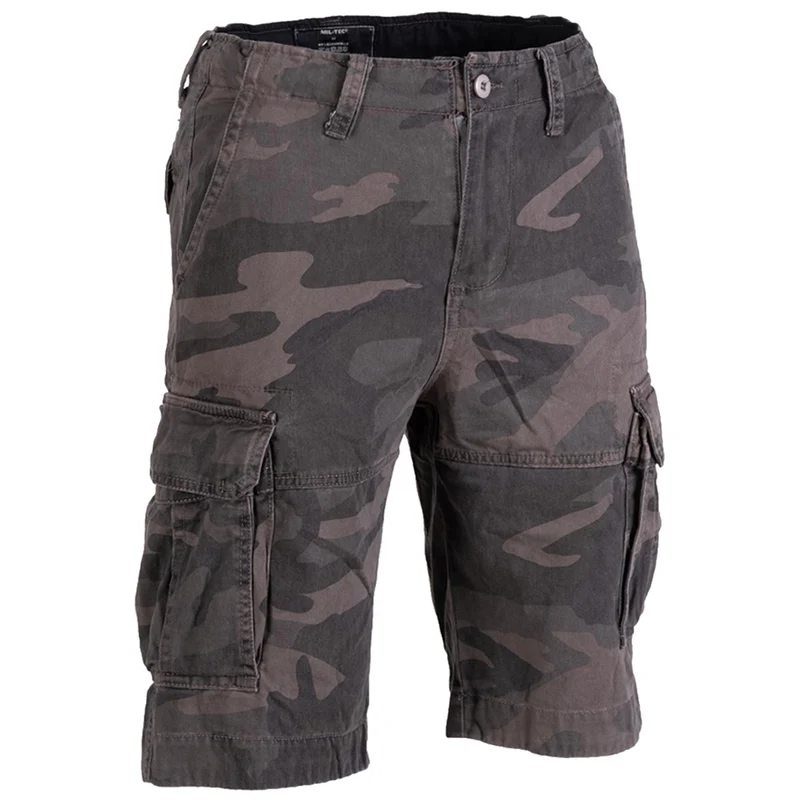 Mil-Tec Vintage Shorts Prewashed Dark Camo