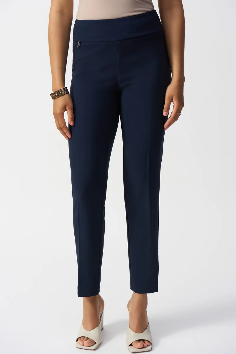 Joseph Ribkoff Lux Twill Slim Fit Pull-On Pants 241231 - Midnight Blue