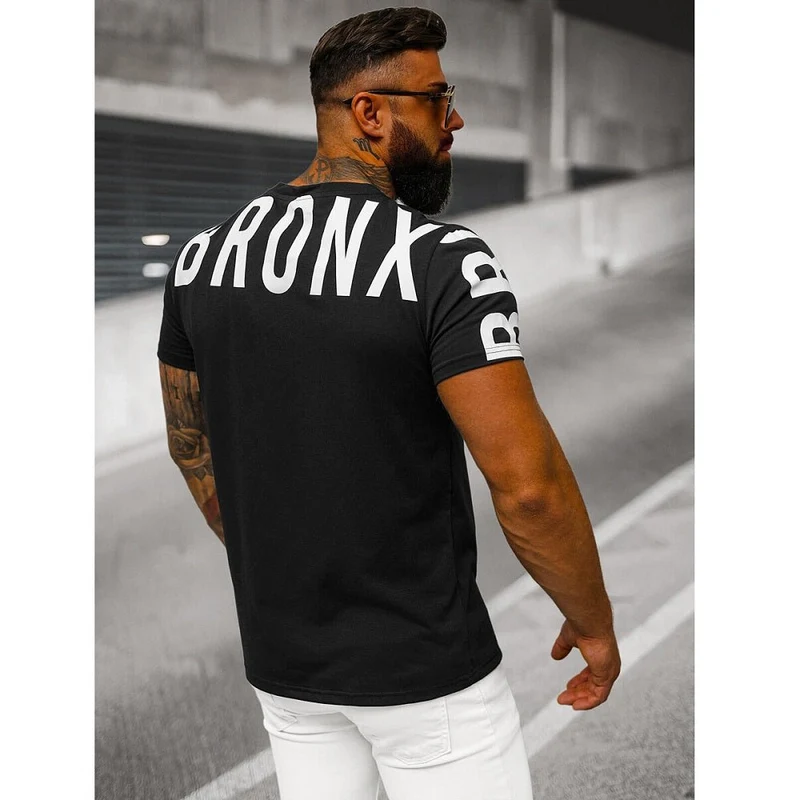 Svart T-shirt Bronx - Kortärmad Herrtröja - Utförsäljning