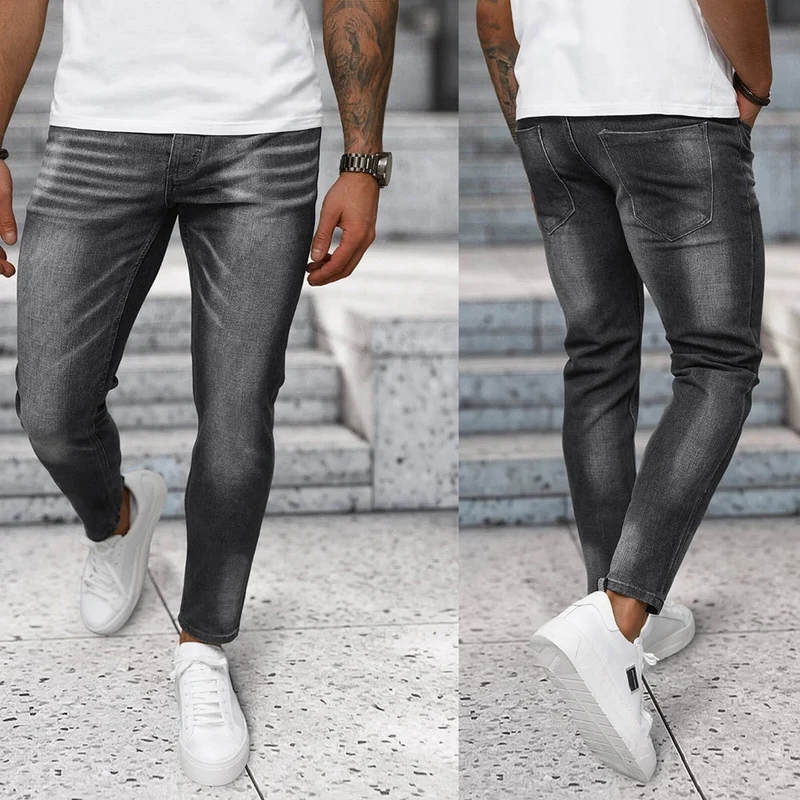 Grafitgrå Slim-Fit jeans Herr - Utförsäljning