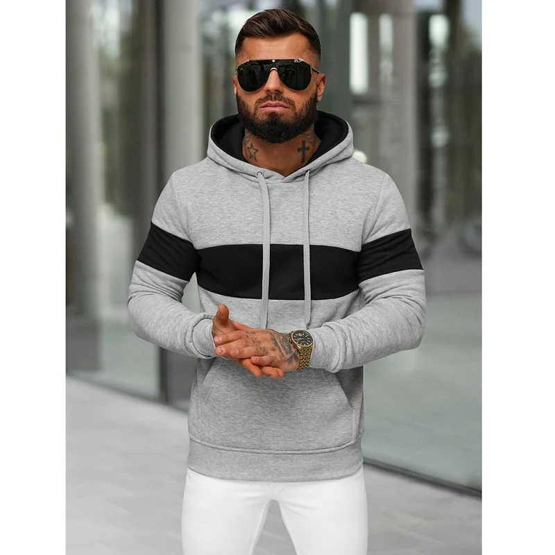 Hoodie Ljusgrå - Herrtröja - Utförsäljning