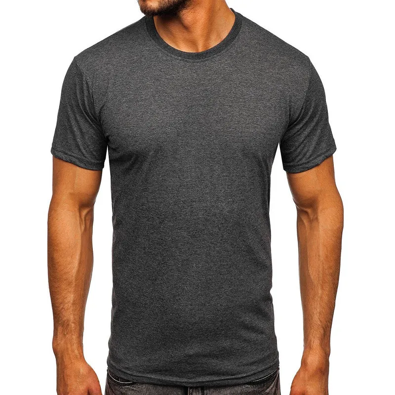 Grafitgrå T-shirt Herr - Rund Halsringning
