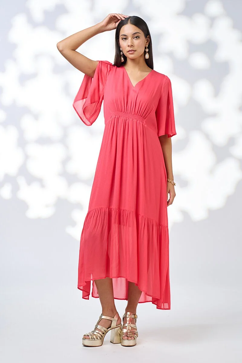 Zora Midi dress watermelon (Last one size 12)