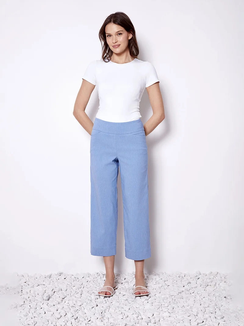 Gaucho crop pant sky