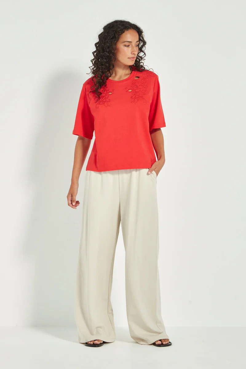Artisan top poppy