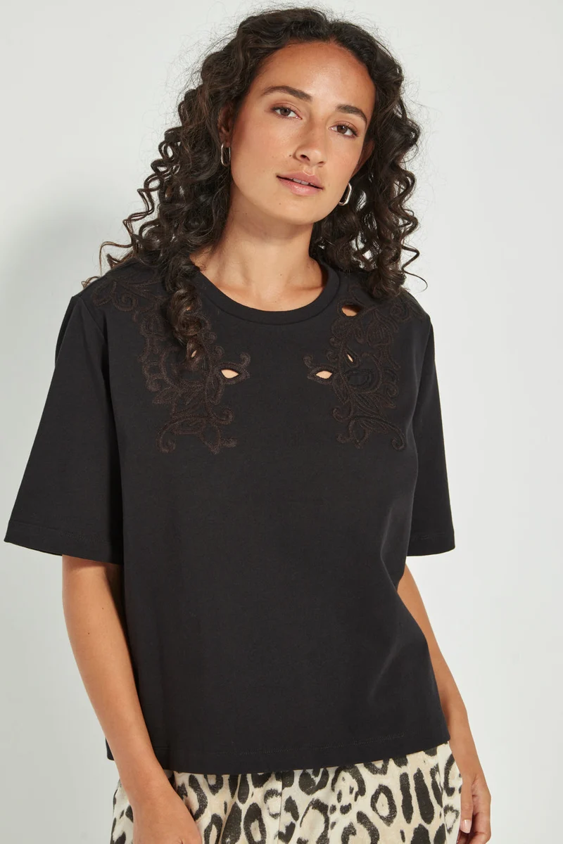 Artisan top black (Last one size Lge)