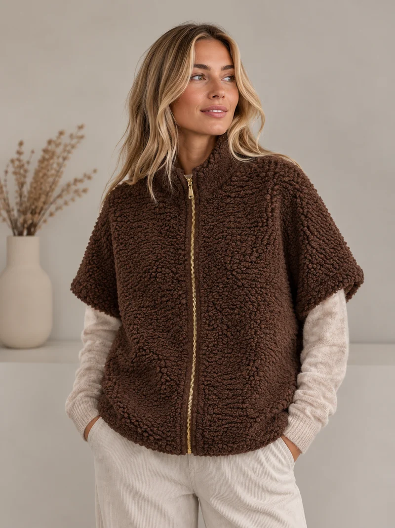 Vest Teddy brown