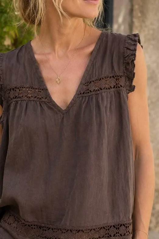 Brown linen