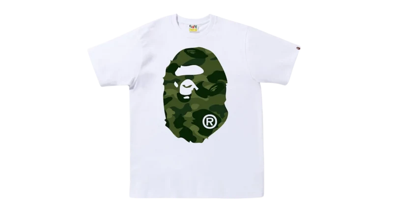BAPE Big Ape Head 1st Camo Green White