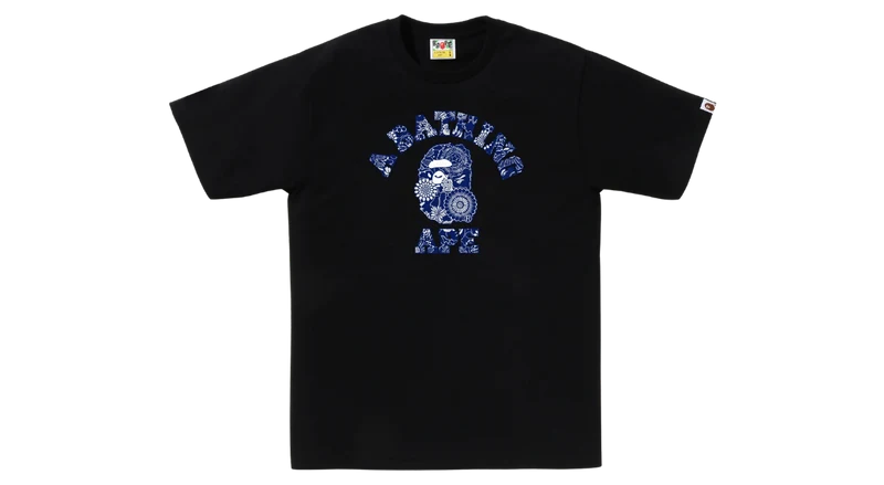 BAPE College Tee Japanese Camo Black