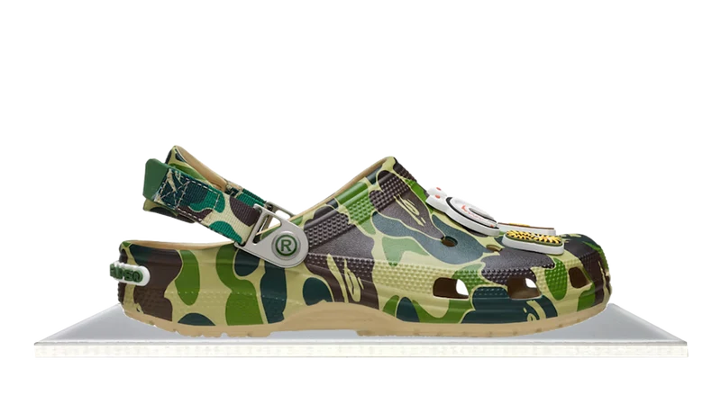 Crocs Classic Clog A Bathing Ape ABC Camo Green