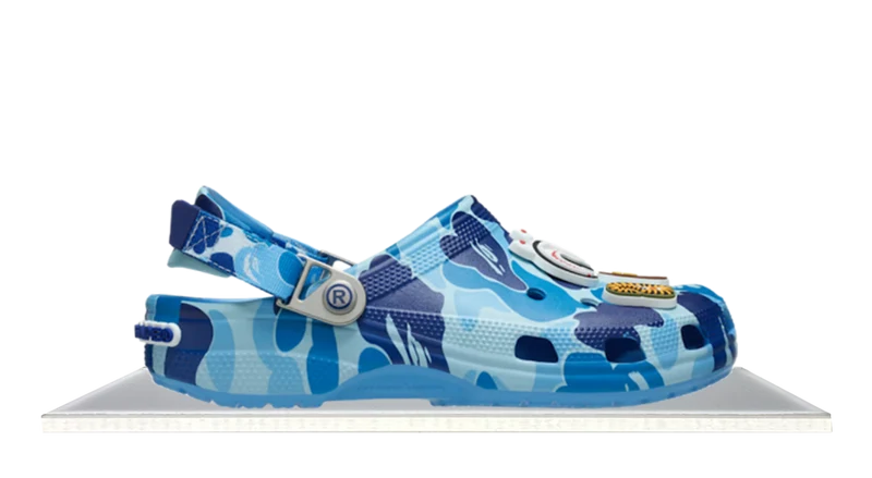 Crocs Classic Clog A Bathing Ape ABC Camo Blue