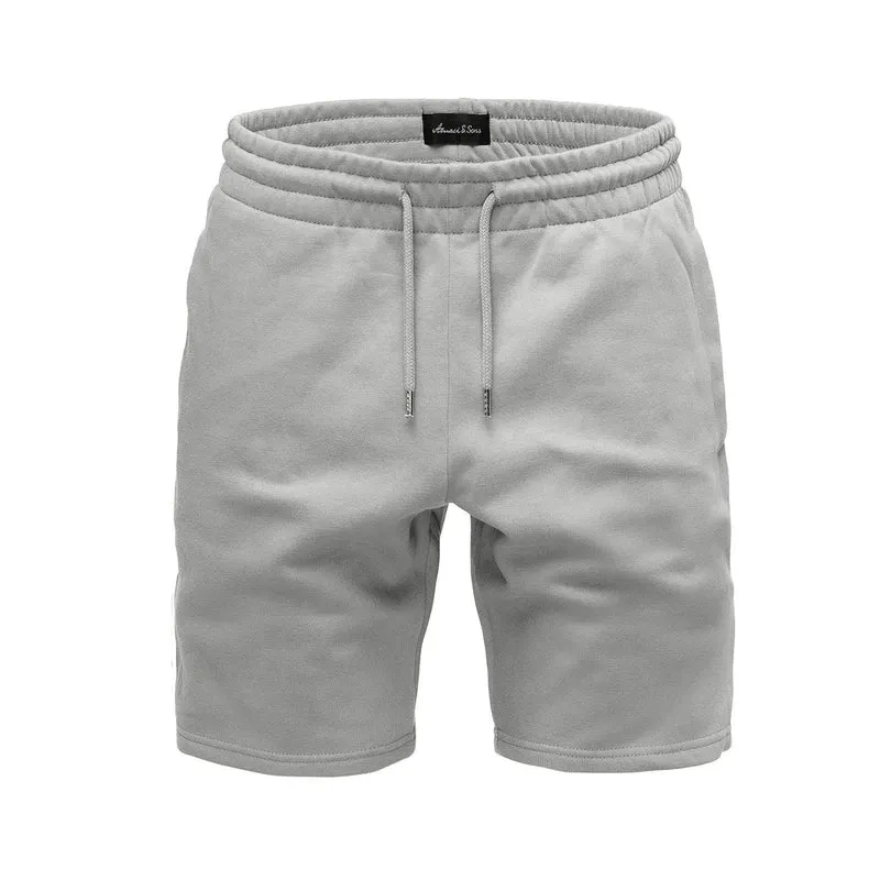 Ljusgrå mjukisshorts herr – stilrena sweatshorts för vardag och träning